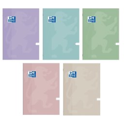 Caiet A4 60 file, Oxford, hartie Optik Paper 90g/mp, coperta plastifiata Touch Pastel, PEFC