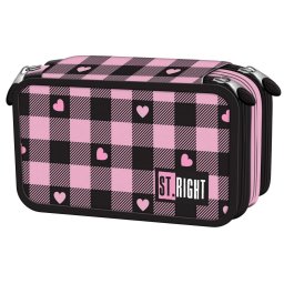 Penar echipat 3 compartimente, 45 piese, St.Right Pink Checkered
