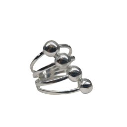 Inel pentru Dama Argint 925, Jolie, Model 4 bile, 6 gr, Marimea 55, 2.5 x 2 cm, Argintiu