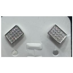 Cercei Dama Argint 925, Jolie, Model Dreptunghiulari cu Pietre, 1.7 g per unitate, Argint