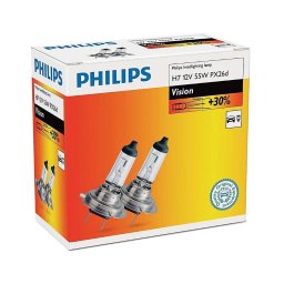 SET 2x Bec auto Philips VISION 12972PRC2 H7 PX26d/55W/12V