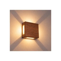 Brilagi - Aplică LED de exterior QUADRAY LED/6W/230V, decor lemn, IP54