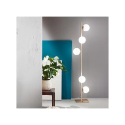 Ondaluce - Lampă de podea MONILE 5xE14/10W/230V 170 cm auriu/alb