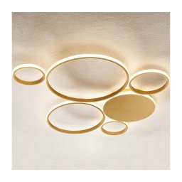 Ondaluce - Lampă de tavan LED dimabilă POIS LED/68W/230V aurie