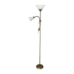 Lampadar WENDY, 1 x E27/100W/230V + 1 x E14/40W, finisaj alamă