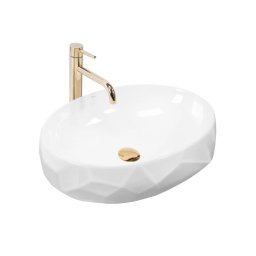 REA-U5660 - Lavoar pentru blat MAYA 39x60 cm ceramică/alb lucios