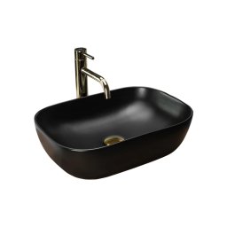 REA-U8470 - Lavoar pentru blat BELINDA, 33,5 x 46,5 cm, ceramică, negru mat