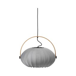 Halo Design 746354 - Lustră suspendată pe cablu DC 1xE27/40W/230V Ø 40 cm gri/stejar