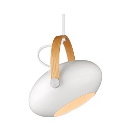 Halo Design 734337 - Pendul pe cablu DC, 1xE27/40W/230V, Ø 26 cm, alb/stejar