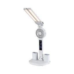 Rabalux NOVILO 74030 - Lampă de birou LED reglabilă cu ventilator, LED 7W/5V