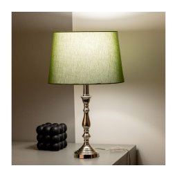 Brilagi - Lampă de masă CERIA 1xE27/60W/230V, Ø 30 cm, crom lucios/verde