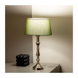 Brilagi - Lampă de masă CERIA 1xE27/60W/230V Ø 25 cm crom lucios/verde
