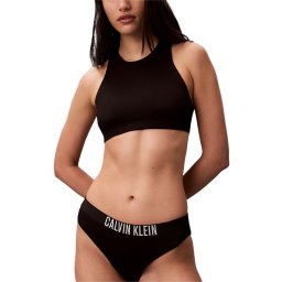 CALVIN KLEIN Costum de baie High Neck Bralette LV00Q61212 UB1 black
