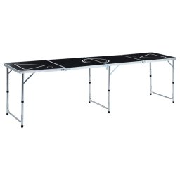 Masa de joc cu bere tip ping pong, pliabila, negru, 240 cm GartenMobel Dekor