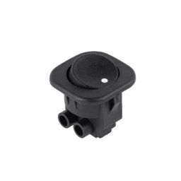 Intrerupator RS101 negru, rotund, îngropat, 3A/230V pentru comenzi ON/OFF