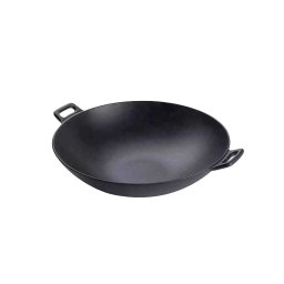 Wok din fonta 50 cm, extra mare, cu manere – Perfect Home