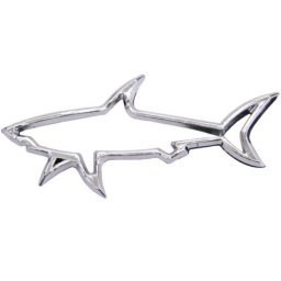 Emblema auto rechin 254 din crom, cu adeziv pentru lipire usoara