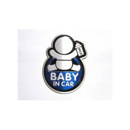 Abtibild auto „Baby in Car” 3D albastru, forma în relief (TS-129)