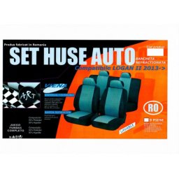 Set huse scaune auto premium pentru Logan II 2013-2019, 9 piese fractionate