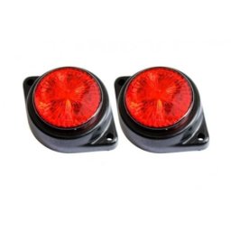 Lampa LED rosie 24V tip 14x66, diametru sticla 4,5 cm, OEM
