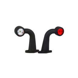 Lampa gabarit LED alb-rosie cu brat cotit 90°, 175 mm, 12–36V, Fristom FT-009F (set 2 buc)
