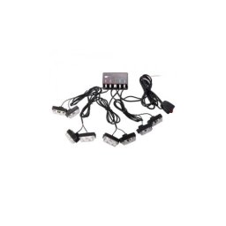 Set lumini de zi LED albe cu 8 mini proiectoare, 12V (Cod 52043-8)