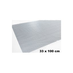 Plasa tuning neagra metalica din aluminiu pentru grila auto, 100x33 cm