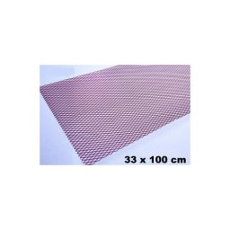 Plasa tuning rosie metalica din aluminiu 100x33 cm pentru grila auto