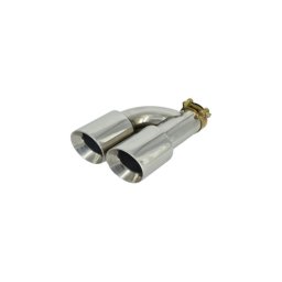 Ornament toba universal cromat din inox, cu colier de prindere 6.5 cm