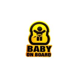 Abtibild auto „Baby on Board” reflectorizant, PVC rezistent, DZ-16