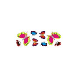 Set abtibilduri decorative cu fluturi colorati, 8 bucati/folie, DZ-7