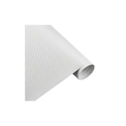 Folie carbon 3D alba anti-bule, rola 1.5 m x 10 m (CF-10W)