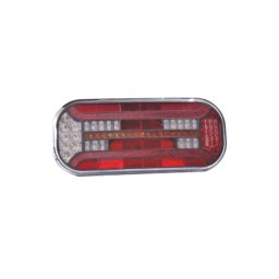 Lampa spate LED stanga Fristom FT-600 L 302x130 mm, 6 functii, ceata, 12–36V