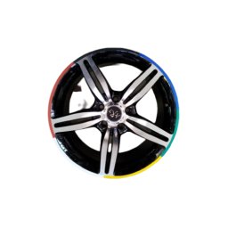 Set abtibilduri decorative pentru jante auto, diverse culori, 22 inch