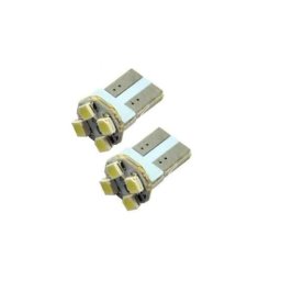 Set 2 becuri LED T10 (W5W) 12V 4x SMD, lumina alb rece pentru pozitie