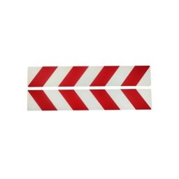 Set 2 benzi reflectorizante alb-rosu 30x10 cm pentru semnalizare (QIT02)
