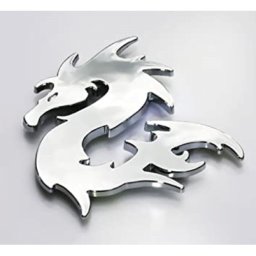 Ornament auto cromat Dragon 3D, autoadeziv, OEM (cod 06973DRG)