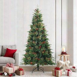 Brad de Craciun artificial cu ramuri articulare Verde 240 cm GartenMobel Dekor