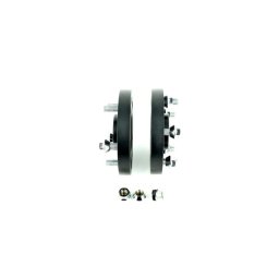 Distantier jante auto 4x108, 20 mm, 63.3 mm, negru, prindere dubla, cu prezoane
