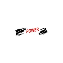 Abtibild auto Power rosu 20x6 cm, autoadeziv pentru caroserie si geam