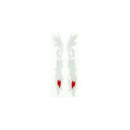 Set abtibilduri Dragon alb reflectorizant 22 x 4 cm, folie cu 2 bucati