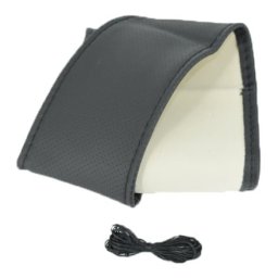 Husa volan auto din imitatie de piele, XXL 45 cm, latime 11,5 cm, negru