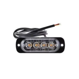 Lampa LED stroboscopica profesionala 12–24V, 4 LED-uri, culori diverse (ART04T)