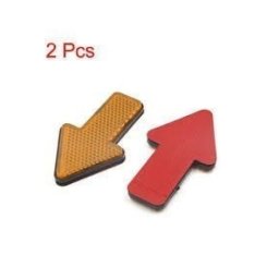 Set 2 reflectoare auto tip sageata portocalii 100x54 mm, universale (Cod 8426)