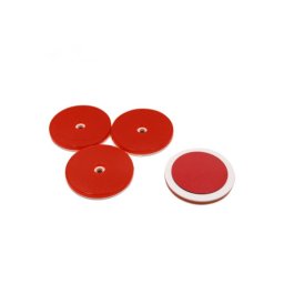 Set 4 reflectoare auto rotunde rosii 61x6 mm, universale (Cod 9032)