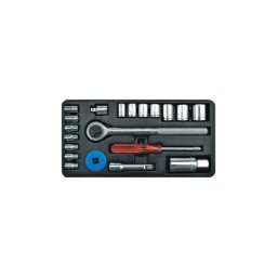 Trusa chei tubulare cu clichet 3/8, set 21 piese (cod 58210)