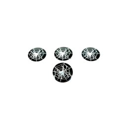 Set ornamente pentru capace jante auto 5 cm, ABS negru, 4 buc (LGT-001)