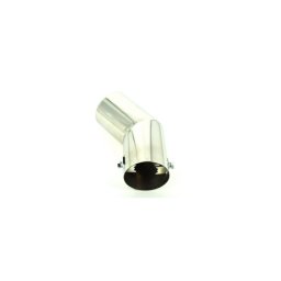 Ornament toba inox curbat 14,5 cm, finisaj lucios, intrare 5,8 cm (A6)