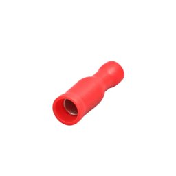 Papuc electric mama 4 mm rosu pentru sertizare, conector rapid auto 12V/24V (MPD2)