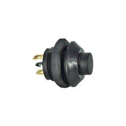 Buton electric auto cu revenire universal 12V/24V, montaj pe panou, negru (SLI01)